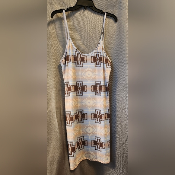 Aztec Light Pattern Mini dress Size Large - Picture 3 of 9